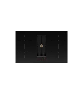 Induction hob with integrated hood
