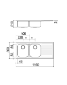 116×50 CM B_FAST МИВКА ЗА ВГРАЖДАНЕ - 1LFS12S 116×50 CM B_FAST МИВКА ЗА ВГРАЖДАНЕ - 1LFS12S