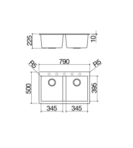 79×50 CM ГРАНИТНА МИВКА-1LSO82B