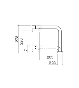 B_SMART ТЕЛЕСКОПИЧЕН СМЕСИТЕЛ -1RUBBSM